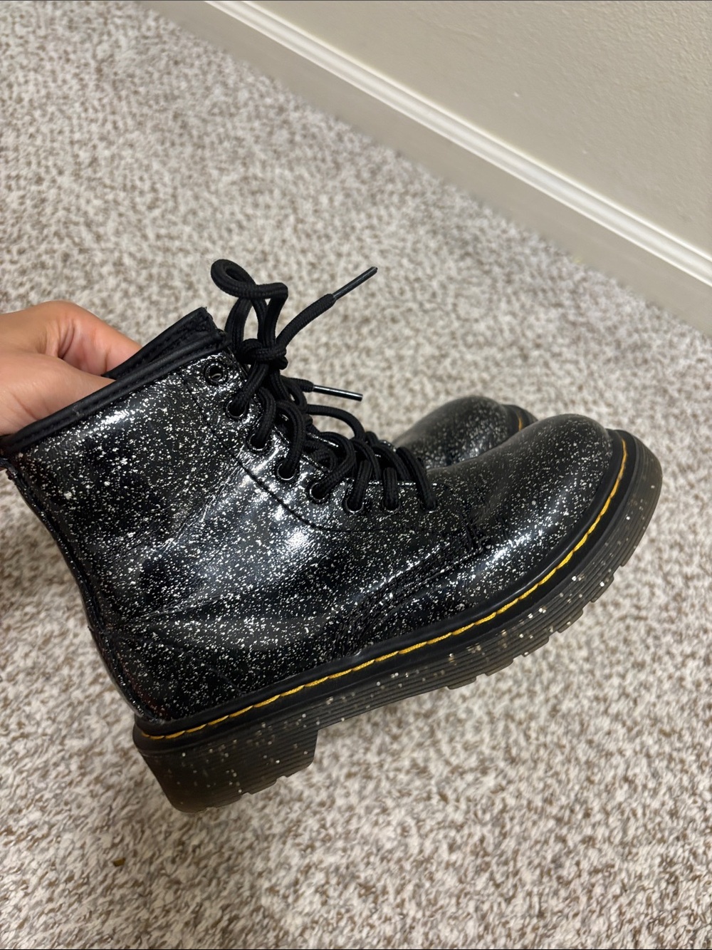 Dr. Martens black glitter boots 13 - Picture 9 of 9